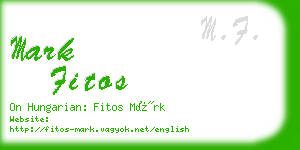 mark fitos business card